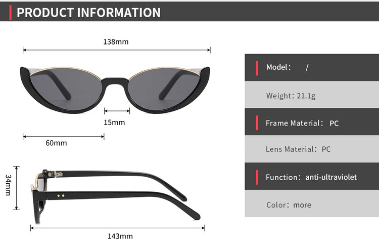 Solange Women's Small Oval Frame Retro UV400 Sunglasses