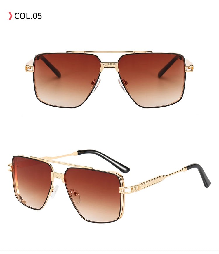 Dane Men's Metal Frame Gradient Lens UV400 Sunglasses