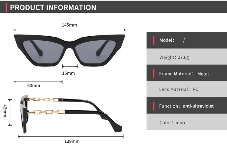 Willow Small Frame Women's Vintage Cat-Eye UV400 Sunglasses