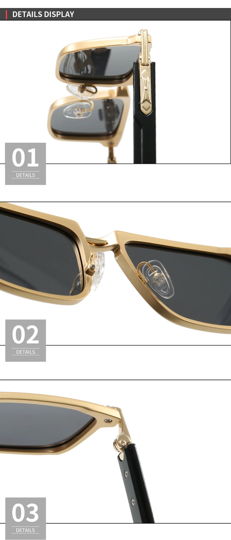 Zenith Retro Rectangle Frame UV400 Unisex Sunglasses