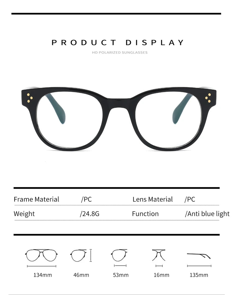 Sage Retro Unisex Anti-Blue Light Blocking Glasses