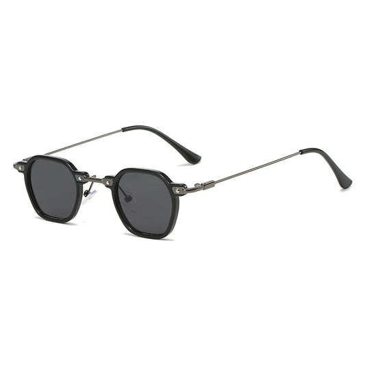 EDDIE UNISEX RETRO SMALL SQUARE FRAME GRADIENT LENS SUNGLASSES