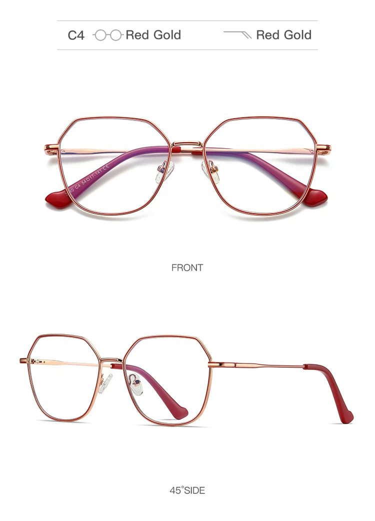 Women's Polygon Anti Blue Light Blocking Glasses