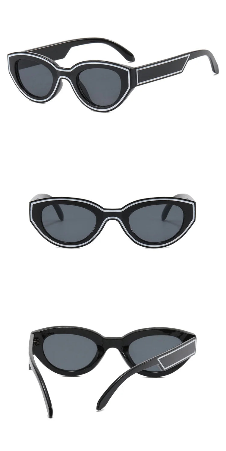 Kinesis Unisex Oval Cat Eye Retro UV400 Sunglasses