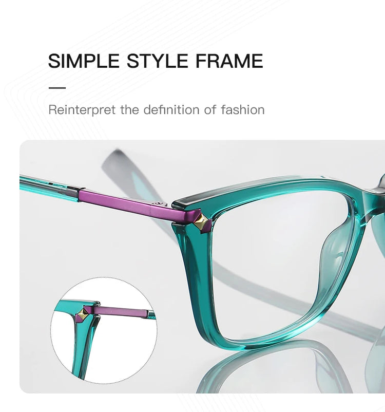 Aria Women's Square Frame Anti-Blue Light Glasses