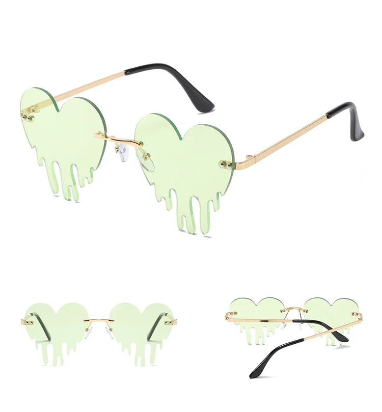 Amora Women’s Heart Drip UV400 Sunglasses