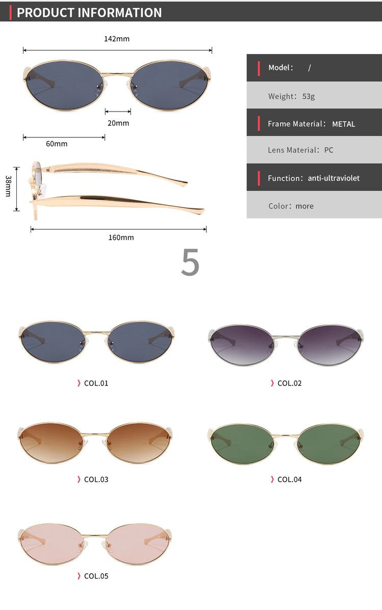 Momentum Unisex Retro Oval Metal Flat Top Pilot Frame UV400 Sunglasses