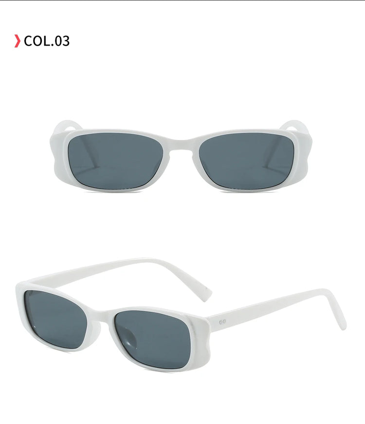 Roux Unisex Retro Rectangular Frame UV400 Sunglasses