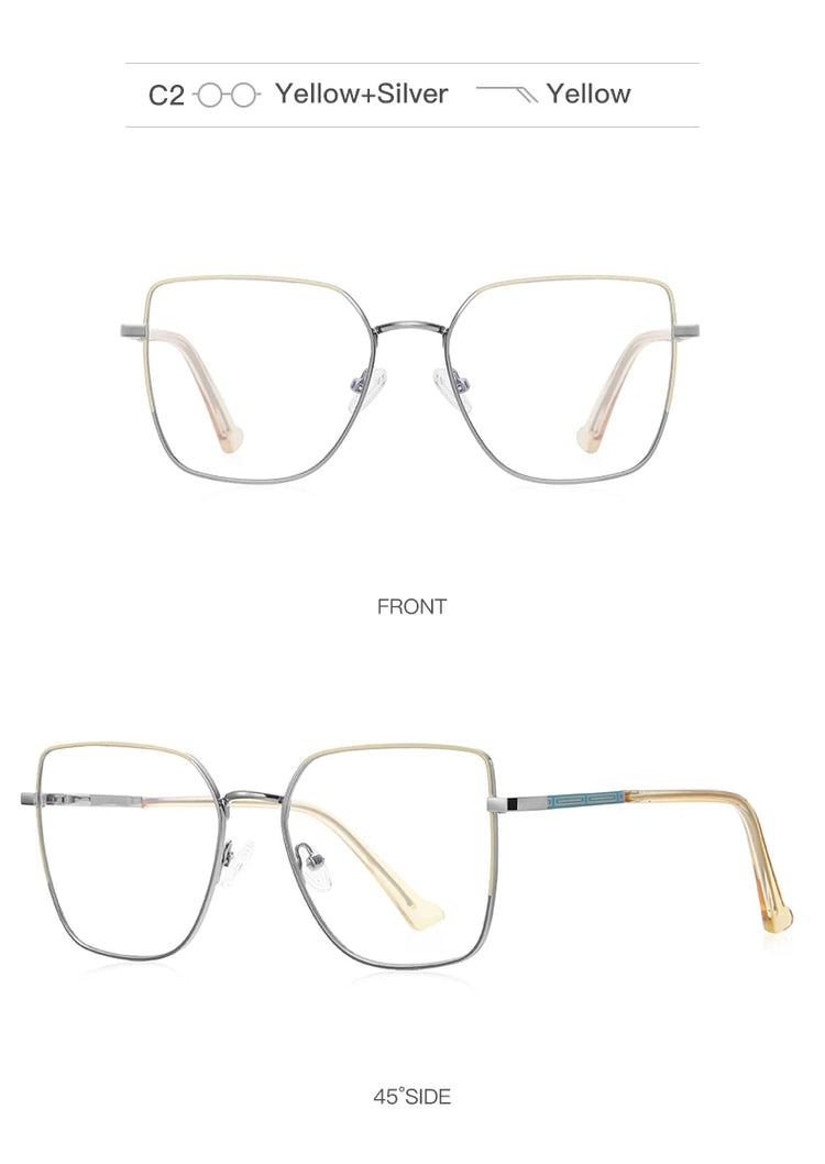 Dahlia Women's Square Frame Anti-Blue Light Glasses