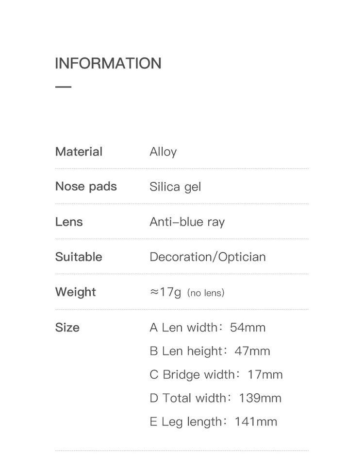 Women's Polygon Anti Blue Light Blocking Glasses