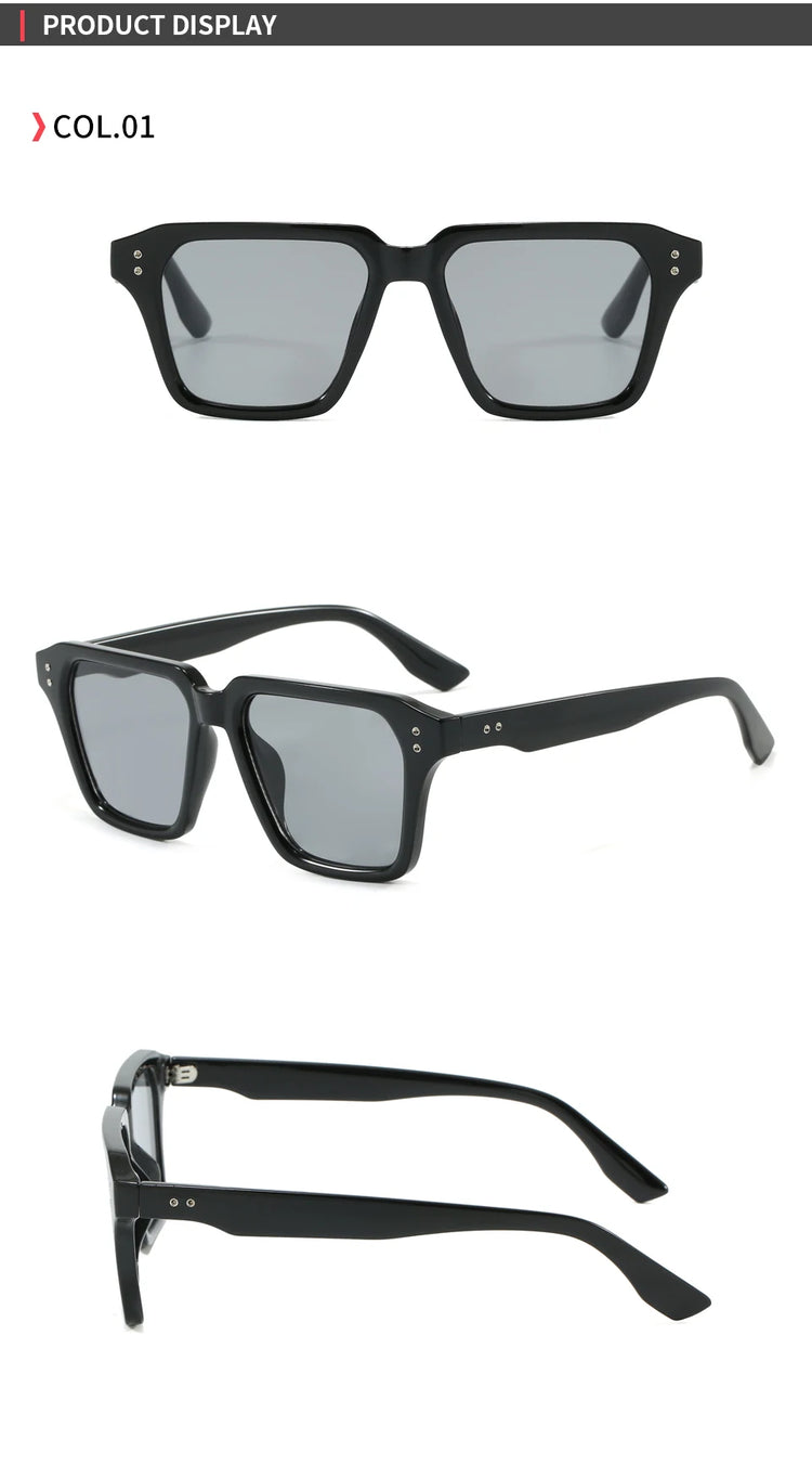 Pulse Unisex Classic Square Frame UV400 Sunglasses