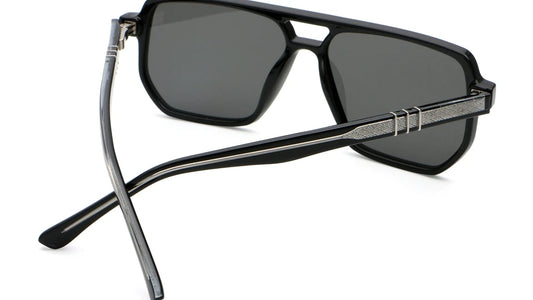 Dash Unisex Retro Square Frame UV400 Aviator Sunglasses