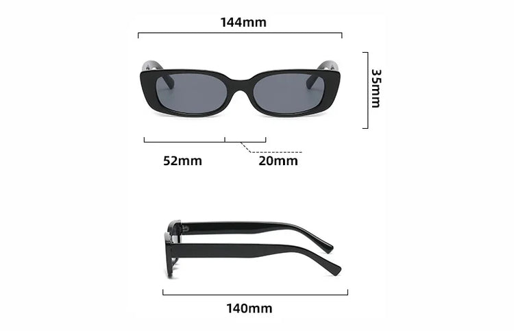 Juno Women’s Retro Rectangle Frame UV400 Sunglasses