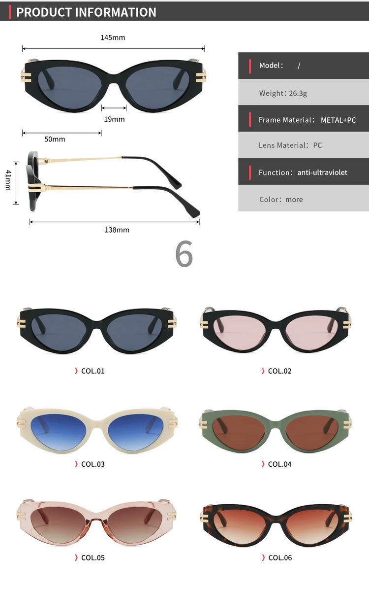 Luxor Women’s Retro Oval Frame UV400 Sunglasses