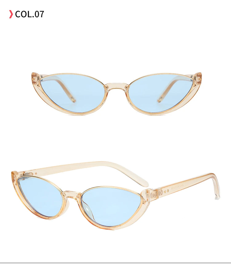 Solange Women's Small Oval Frame Retro UV400 Sunglasses