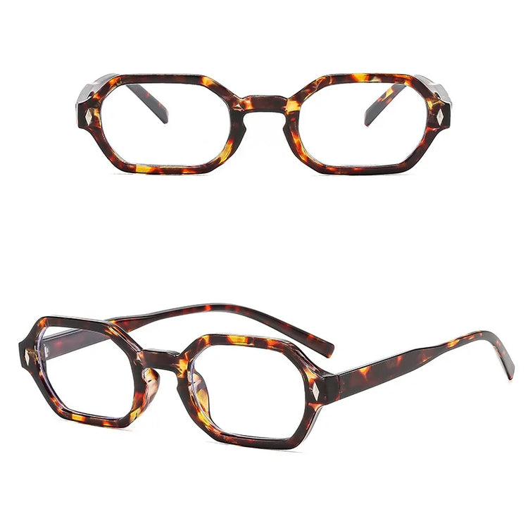 Icon Retro Rectangle Frame Unisex Anti-Blue Light Glasses