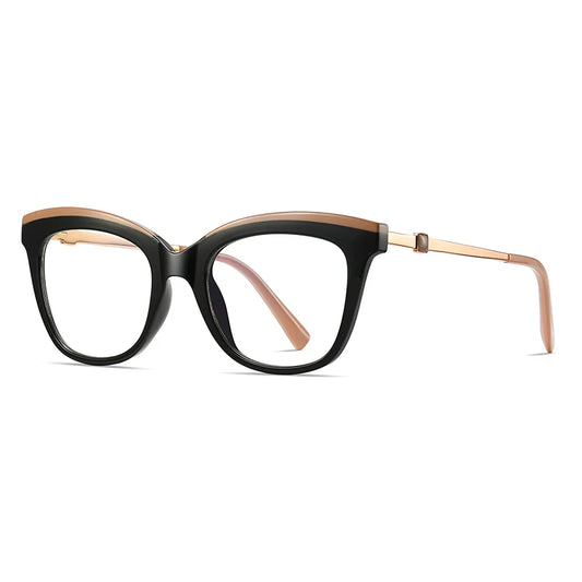 CELIN GOLD DETAIL  ANTI BLUE LIGHT CAT EYE FRAME GLASSES