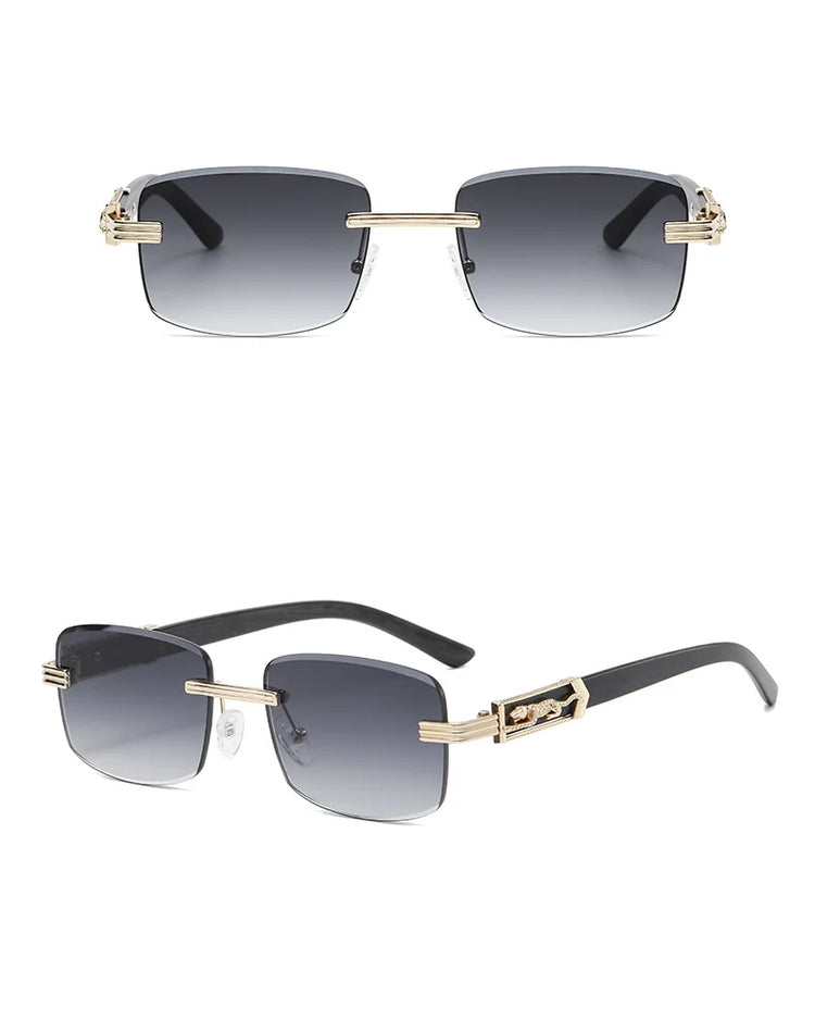 Jace Unisex Rectangle Rimless UV400 Sunglasses