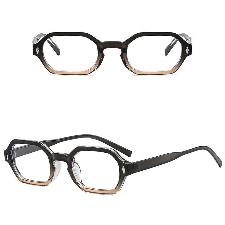 Icon Retro Rectangle Frame Unisex Anti-Blue Light Glasses