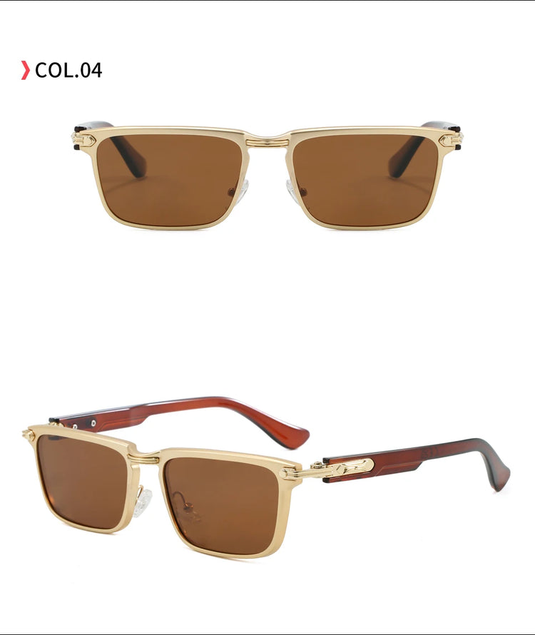 Zenith Retro Rectangle Frame UV400 Unisex Sunglasses