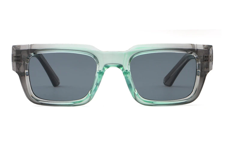 Vane Men's Vintage Thick Rectangle Frame Sunglasses