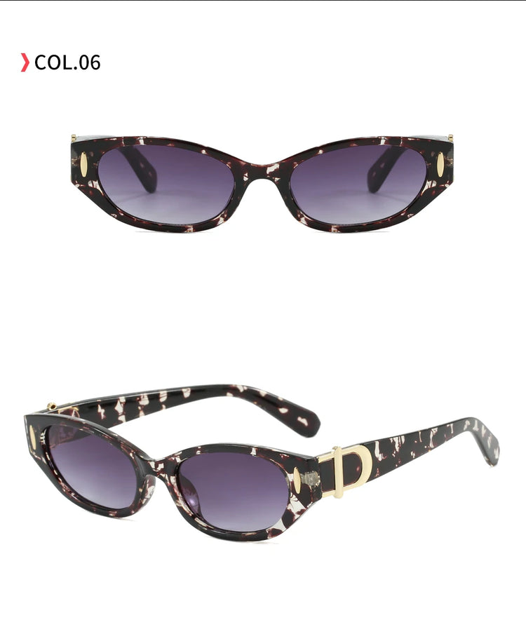 Essence Retro Unisex Small Rectangular Frame UV400 Sunglasses