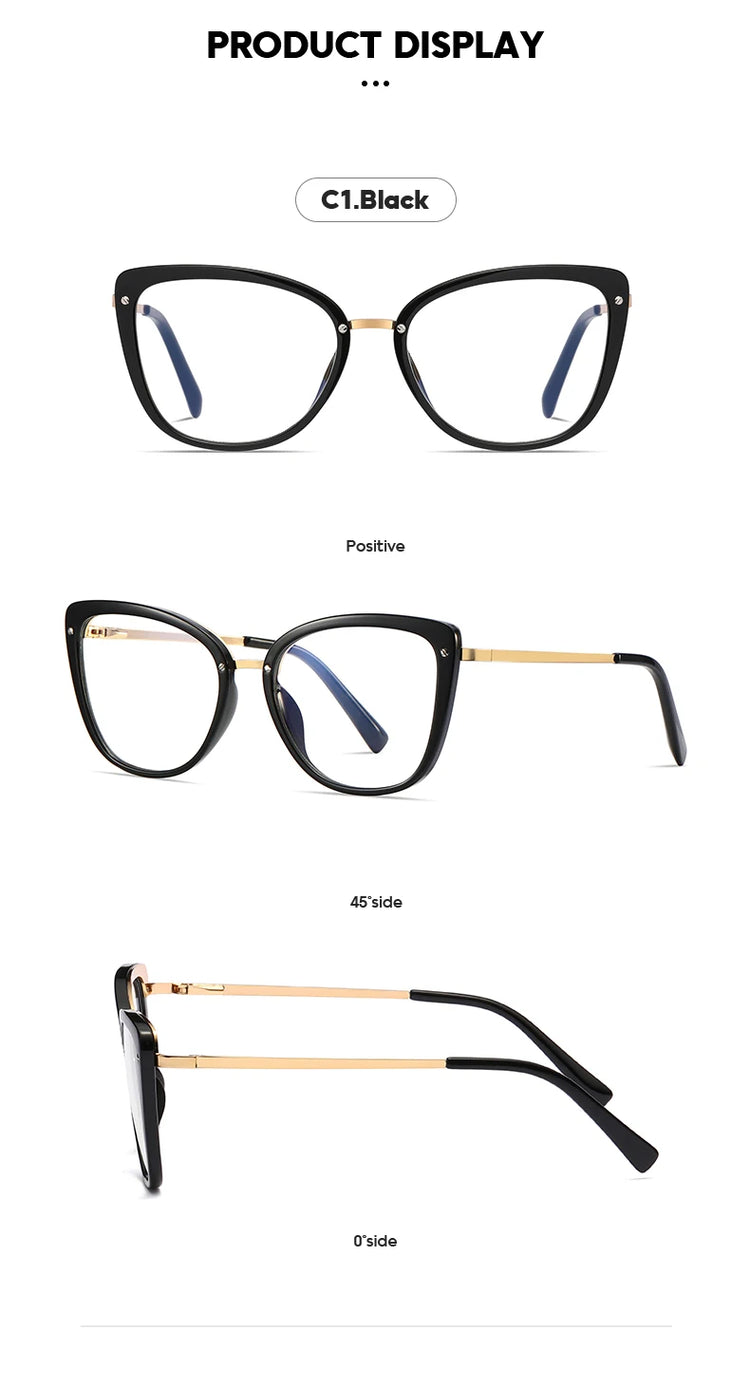 Fiora Women’s Cat Eye Anti-Blue Light Blocking Glasses