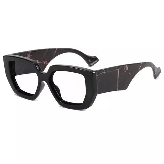 MICKEY THICK RETRO STYLE MARBLE DETAILED UNISEX ANTI BLUE LIGHT FRAMES