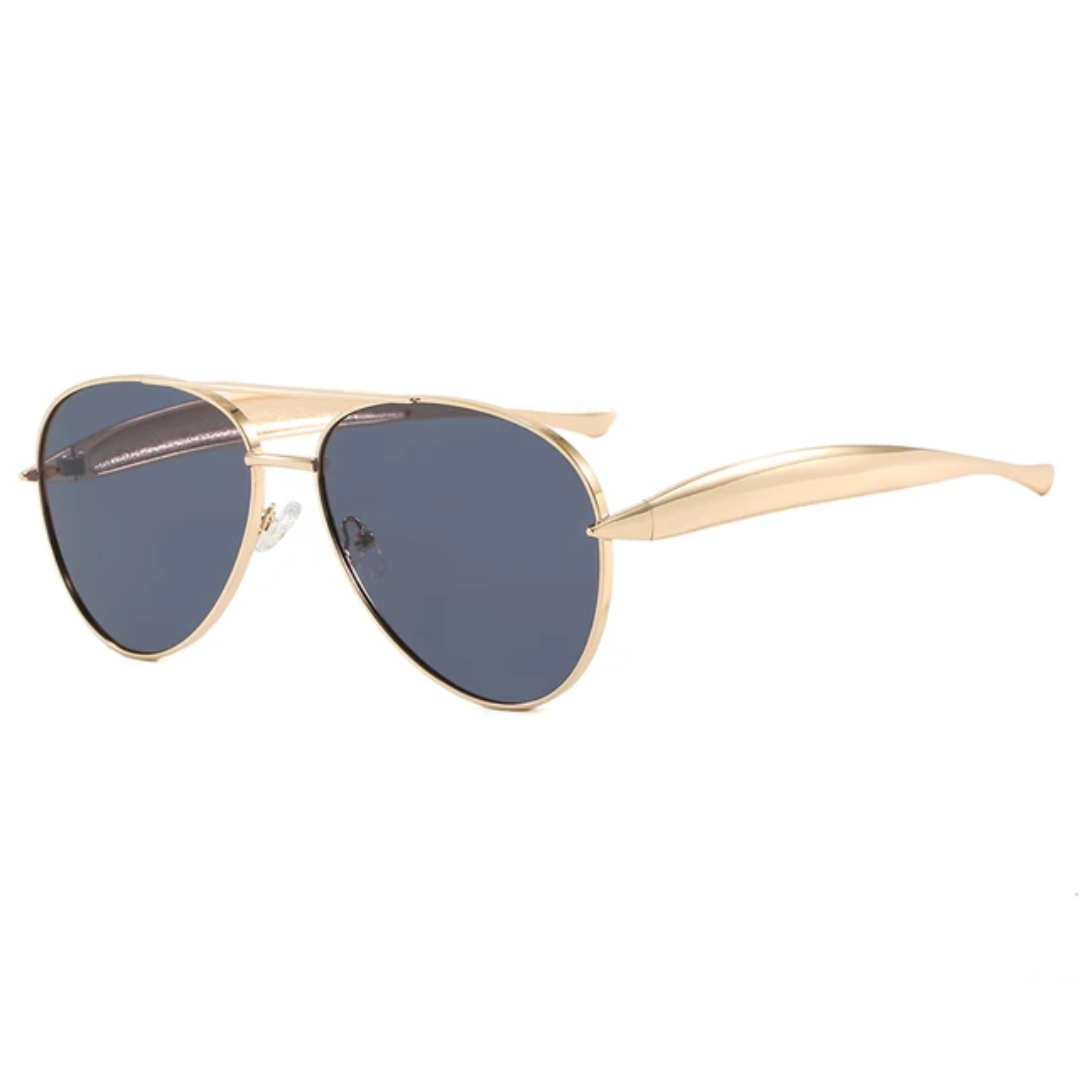 Vector Retro Double Bridges Gradient Metal Flat Top Pilot 