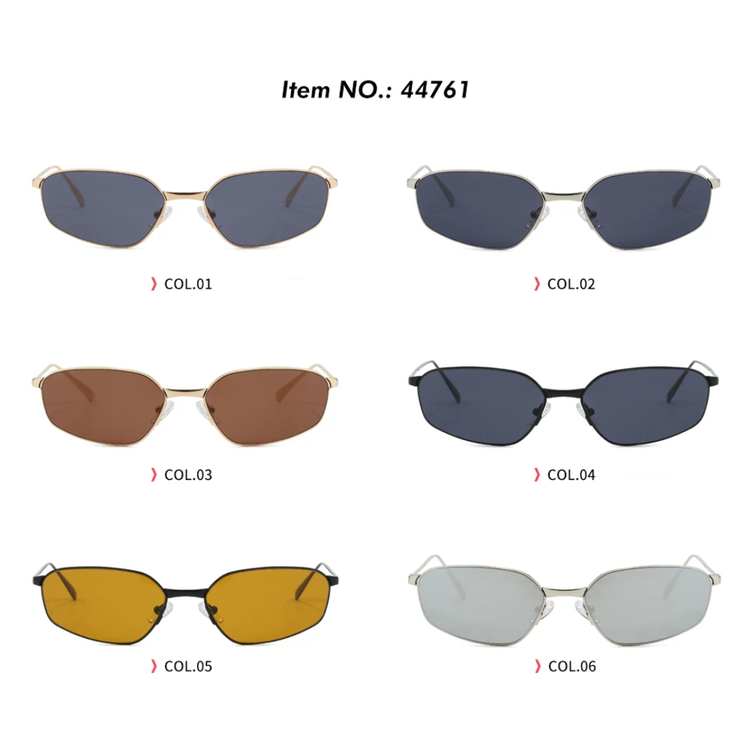 Cipher Retro Rectangle Frame UV400 Unisex Sunglasses