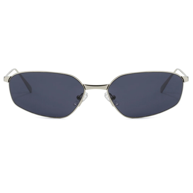 Cipher Retro Rectangle Frame UV400 Unisex Sunglasses