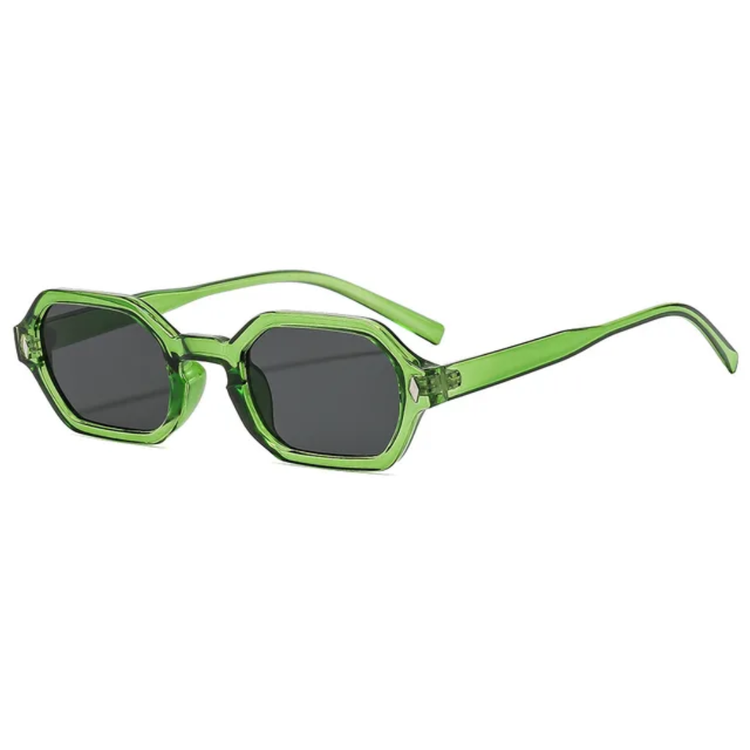 Pinnacle Retro Rectangle Frame Unisex UV400 Sunglasses