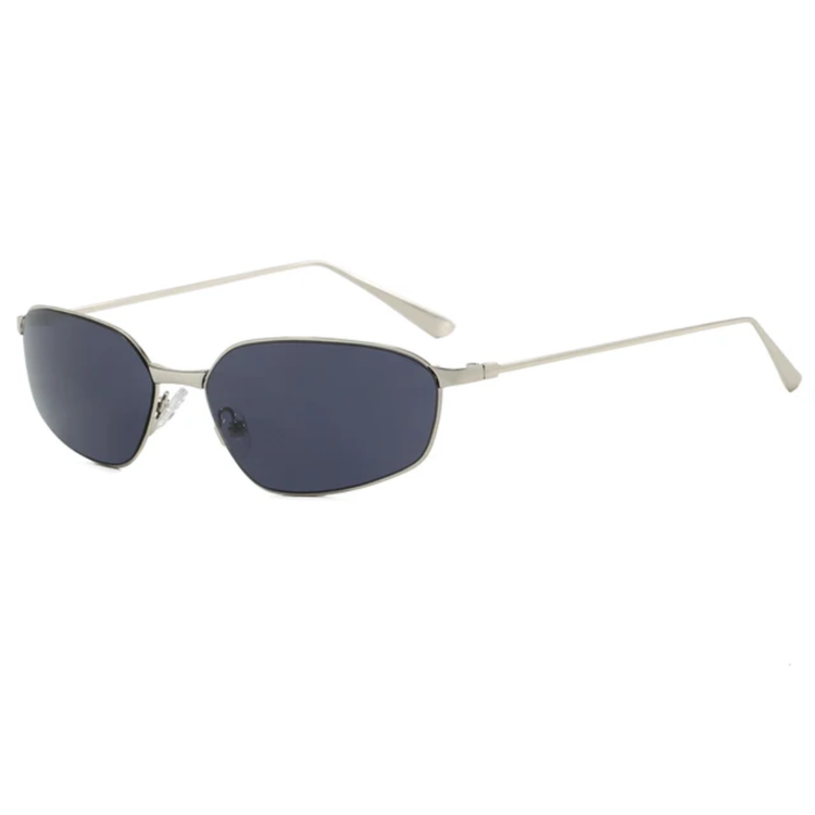Cipher Retro Rectangle Frame UV400 Unisex Sunglasses