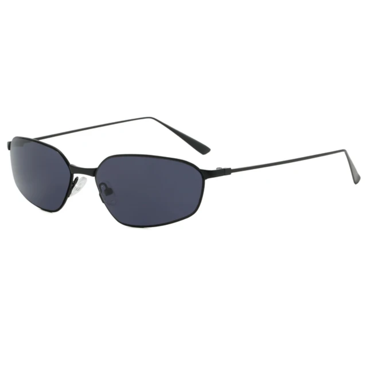 Cipher Retro Rectangle Frame UV400 Unisex Sunglasses