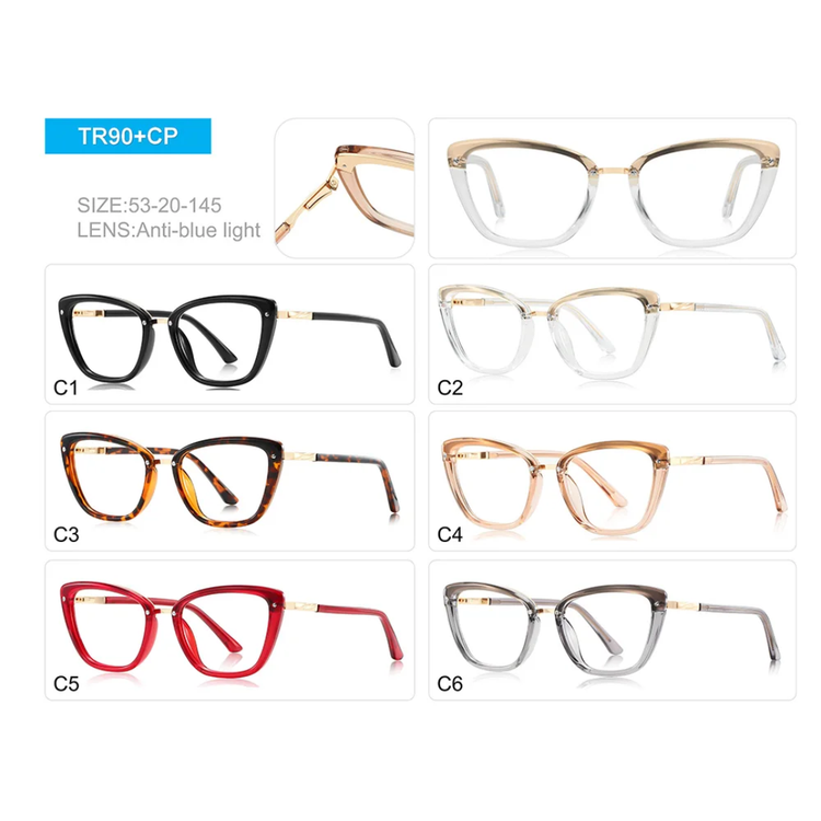 Serene Womens Cate Eye Frame  Anti Blue Light Blocking Glasses