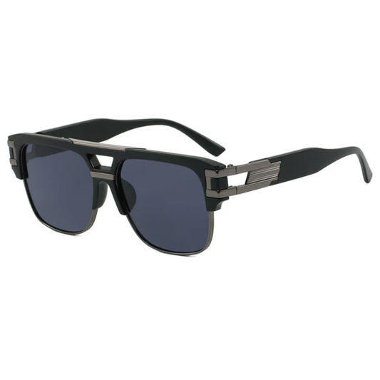 Vibe Men's Retro Classic Square Pilot Flat Top UV400 Sunglasses