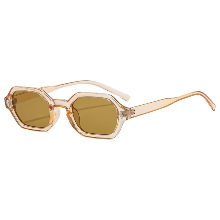 Pinnacle Retro Rectangle Frame Unisex UV400 Sunglasses