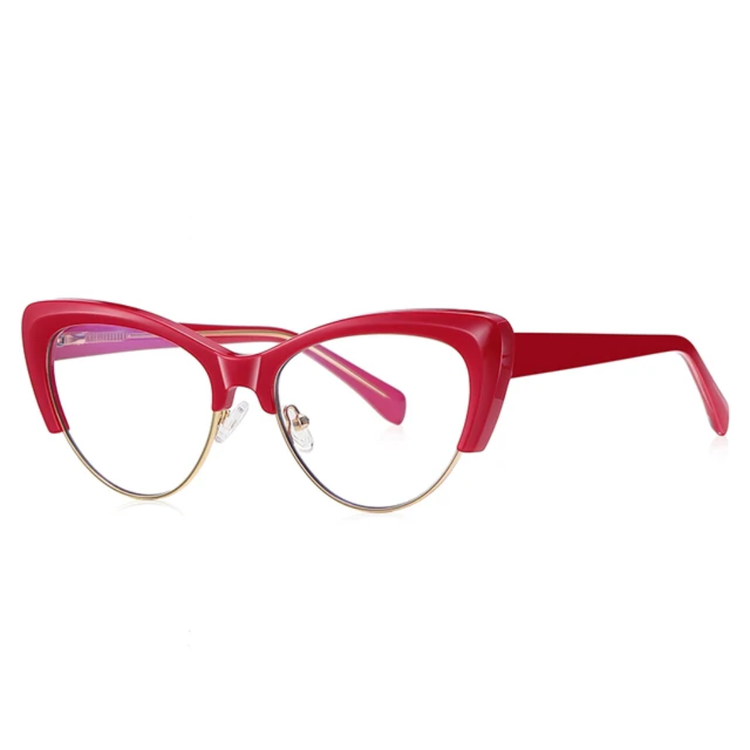 Freya Women's Cat-Eye Half-Rim Anti-Blue Light Glasses