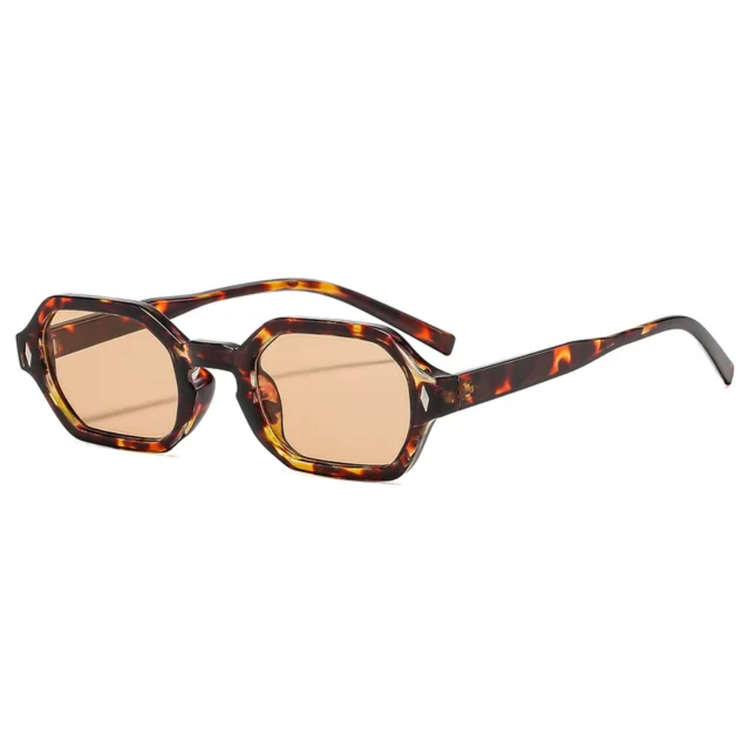 Pinnacle Retro Rectangle Frame Unisex UV400 Sunglasses