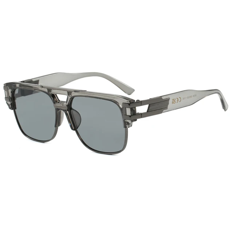 Vibe Men's Retro Classic Square Pilot Flat Top UV400 Sunglasses