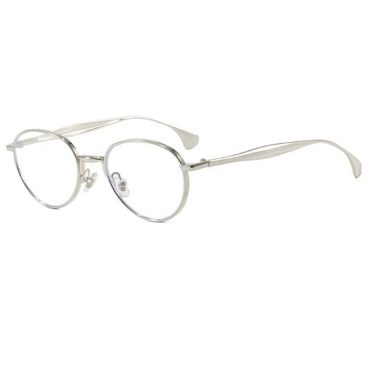 Scope Women's Round Metal Frame Steampunk Anti Blue Light Glasses