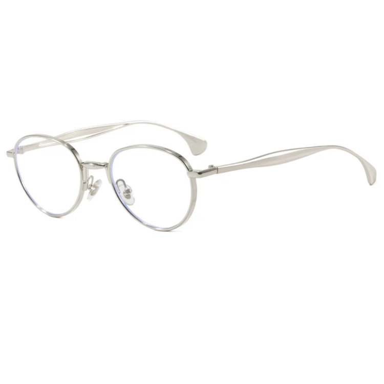 Scope Women's Round Metal Frame Steampunk Anti Blue Light Glasses