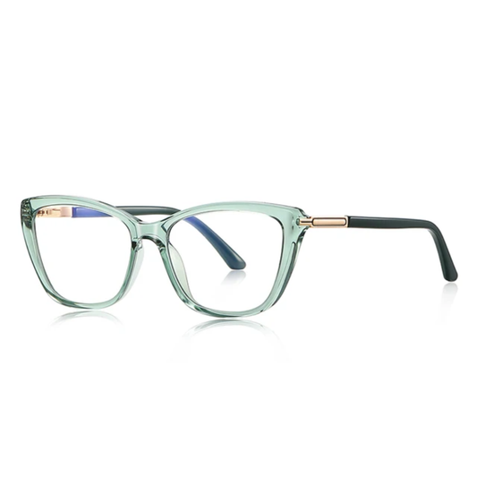 Muse Women's Transparent Anti-Blue Light Cat-Eye Glasses
