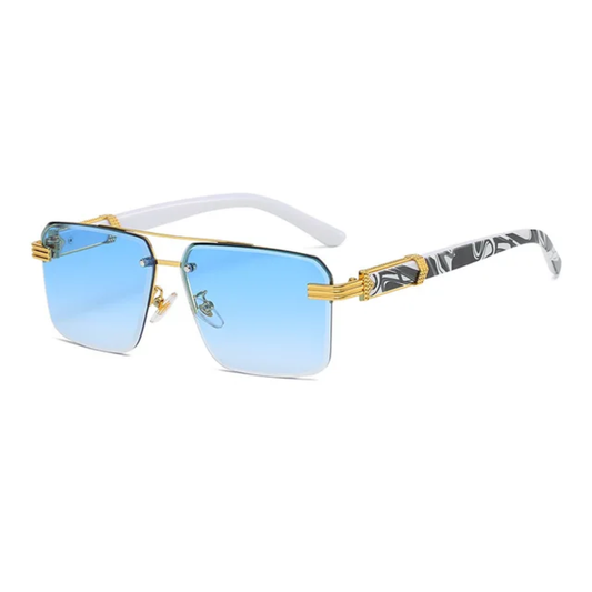 Pierre Unisex Rimless Square UV400 Sunglasses