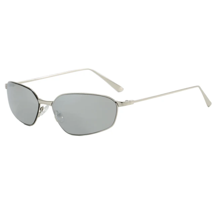 Cipher Retro Rectangle Frame UV400 Unisex Sunglasses