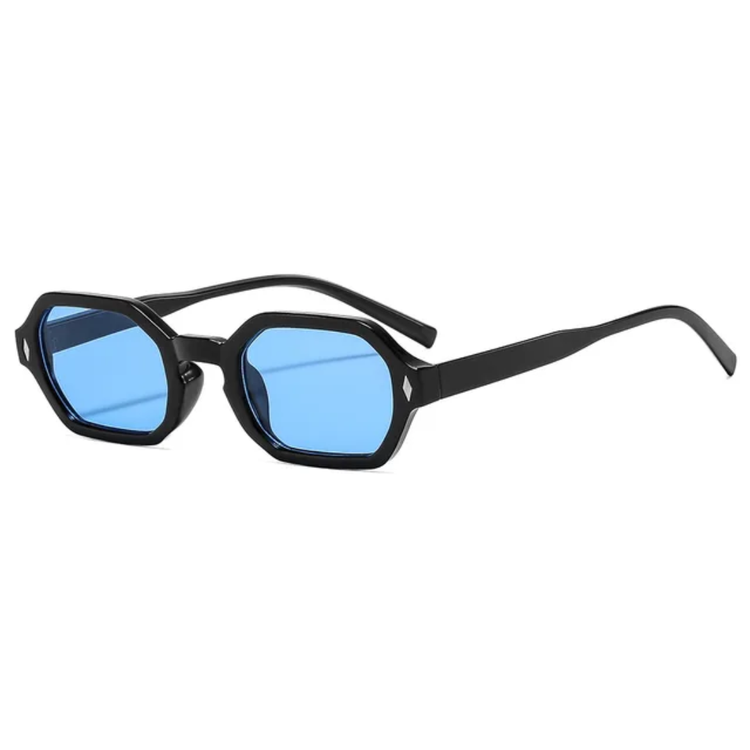 Pinnacle Retro Rectangle Frame Unisex UV400 Sunglasses