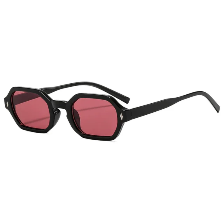 Pinnacle Retro Rectangle Frame Unisex UV400 Sunglasses