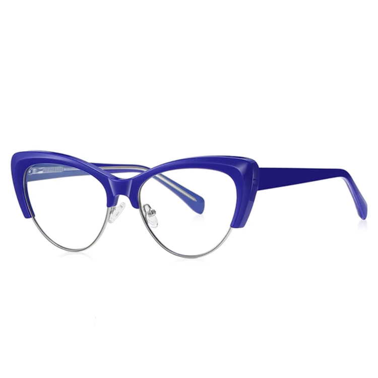 Freya Women's Cat-Eye Half-Rim Anti-Blue Light Glasses