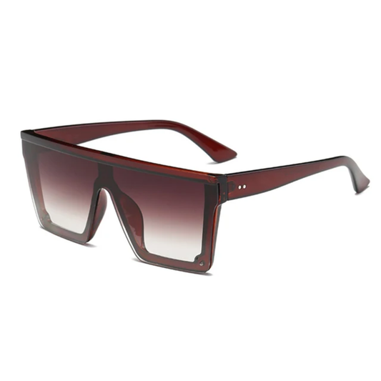 Blaze Unisex Oversized Flat Top Retro UV400 Sunglasses