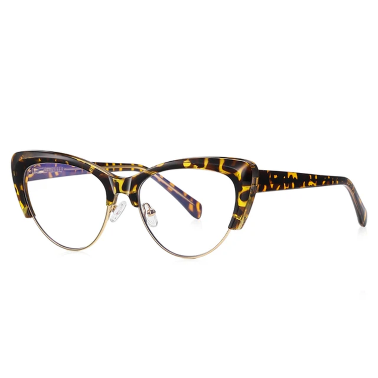 Freya Women's Cat-Eye Half-Rim Anti-Blue Light Glasses